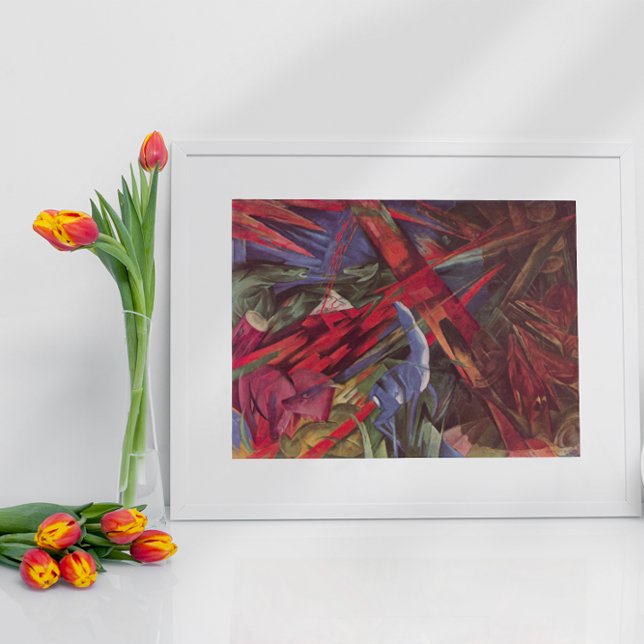 Tierschicksale von Franz Marc, Vintage kubistische Poster (Von Creator hochgeladen)