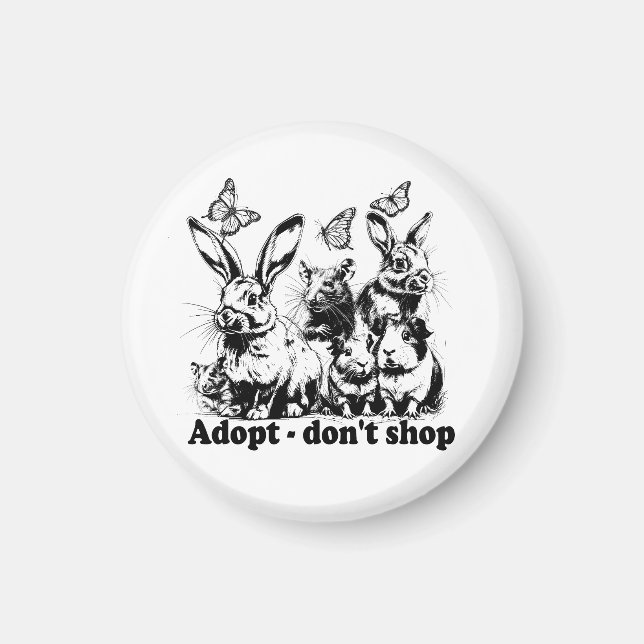 Tierschutz - Adopt don't shop Magnet (Vorne)