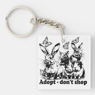 Tierschutz - Adopt don't shop Schlüsselanhänger