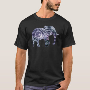 Tierschutz Elephant Silhouette Pattern Fillin T-Shirt