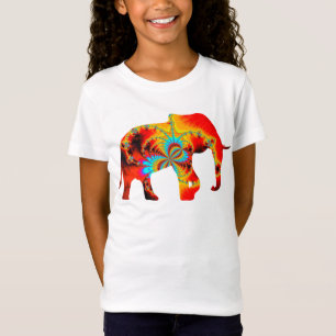 Tierschutz - Fraktal der Elefanten-Silhouette 1 T-Shirt