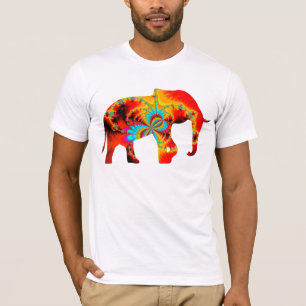 Tierschutz - Fraktal der Elefanten-Silhouette 1 T-Shirt