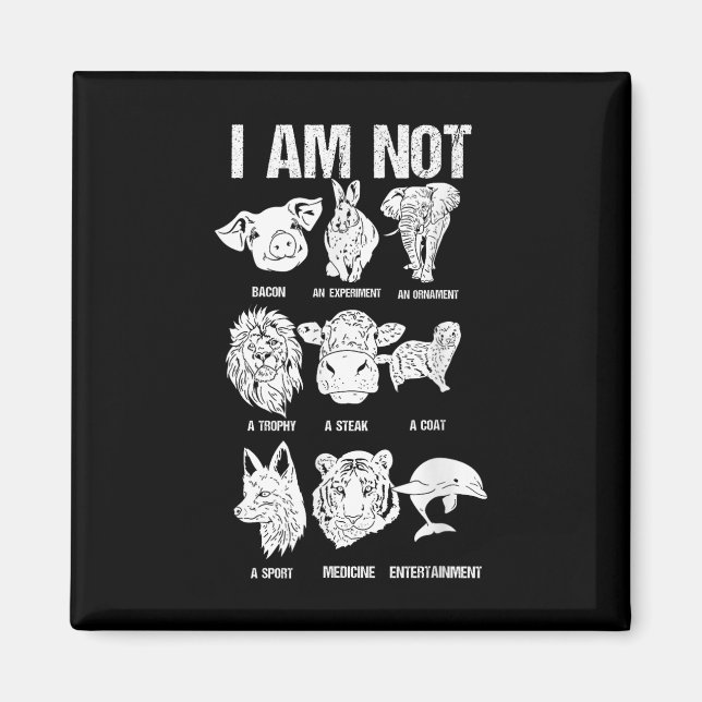 Tierschutz - Vegan Magnet (Vorne)
