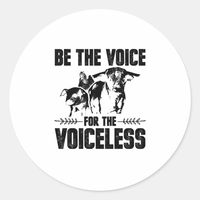 Tierschutz | Vegane vegetarische Vegane Geschenke Runder Aufkleber (Vorderseite)