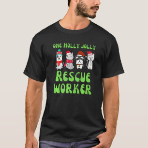 Tierschutzarbeiter Haustier Weihnachtshundehütte T-Shirt
