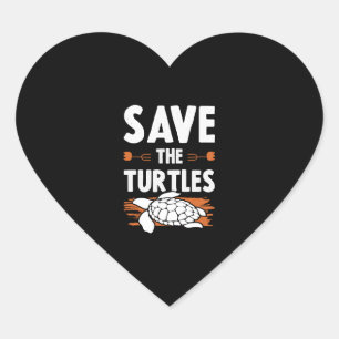 Tierschutzschildkröte Herz-Aufkleber