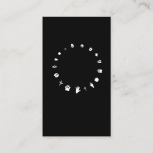 Tierschutzunterstützung Paw Footprints Circle Lieb Visitenkarte