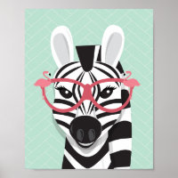 Tiersonnenbrille Schwarz-weiß Zebra Pink Flamingo