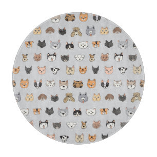 Tierspass: Hunde bei Katzen Doodle Mix Schneidebrett