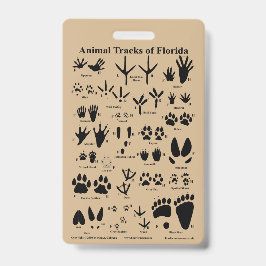 Tierspuren von Florida Ausweis