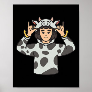 Tierstich der Hand Gesture Deaf Hörverlust Poster