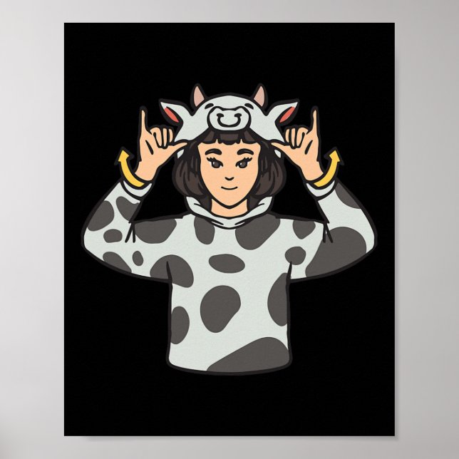 Tierstich der Hand Gesture Deaf Hörverlust Poster (Vorne)