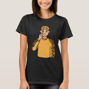 Tierstich der Hand Gesture Deaf Hörverlust T-Shirt