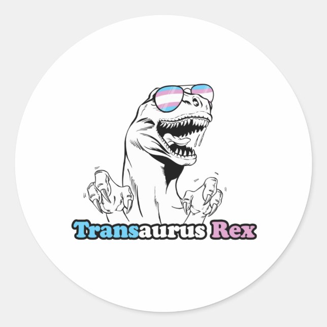 Tierstolz - Transaurus Rex Runder Aufkleber (Vorderseite)