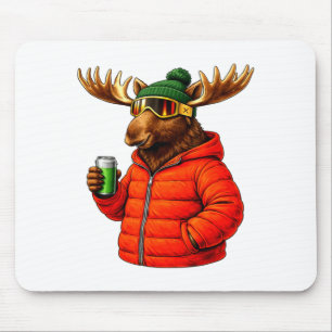 Tiersujets Elch-Party Après-Ski-Shirt Skifahren Mousepad