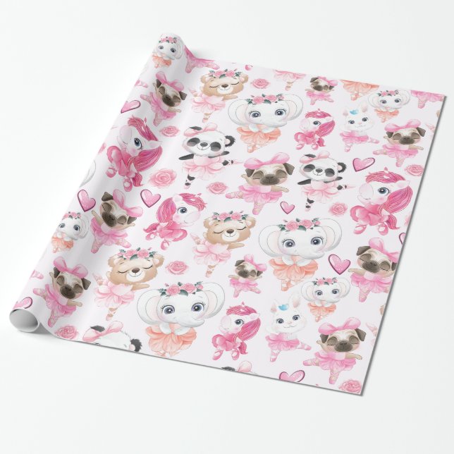 Tiertanz Geschenkpapier (Ungerollt)