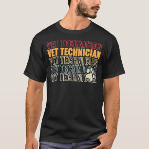 Tiertechniker Tiertechniker Techmänner Katzenretro T-Shirt