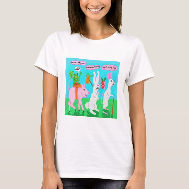 Tierversuche stoppen T-Shirt (Vorderseite)