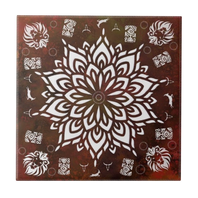 Tierwelt - Wildnis - Braun Fliese (Vorderseite)