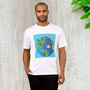 Tierweltkarte Niedliche Tierwelt - Illustration T-Shirt