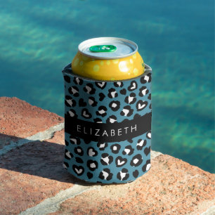 Tierwerbung, Blauer Leopard, Herz, Ihr Name Dosenkühler