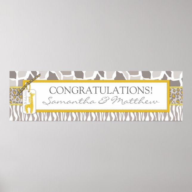 Tierwerbung & Giraffe Kinderduschbanner Unisex Poster (Vorne)
