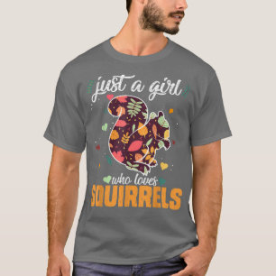 Tierwildwälder Nur ein Mädchen, das Eichhörnchen L T-Shirt