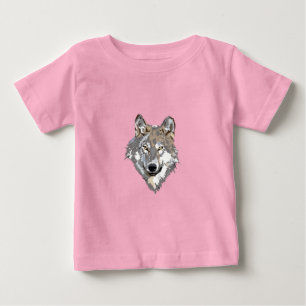 Tierwolf-Natur-FriedensLiebe-Schicksal Baby T-shirt