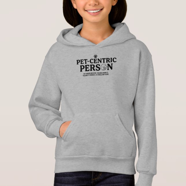 Tierzentrierte Person Hoodie (Vorderseite)