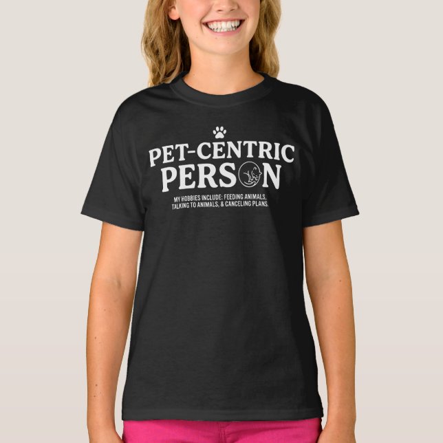 Tierzentrierte Person T-Shirt (Vorderseite)