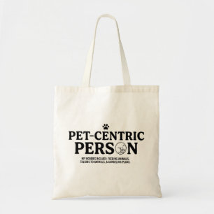 Tierzentrierte Person Tragetasche