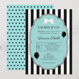 Tiffany and Co Baby Shower Herz-Einladung Einladung