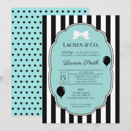 Tiffany and Co Birthday Heart Invitation Einladung