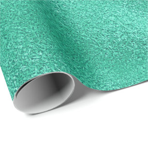 Tiffany Aqua Mint Green Shiny Glass Emerald VIP Geschenkpapier