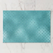 Tiffany Aqua Ocean Glass Dots Blue Crystals