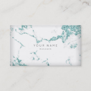 Tiffany-Aqua-weiße graue Carraramarmorverabredung Terminkarte