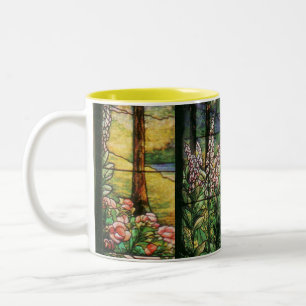 Tiffany beflecktes Glas-Garten-Tasse Zweifarbige Tasse