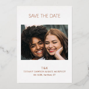 Tiffany Bold Modern Wedding Save the Date Folieneinladung