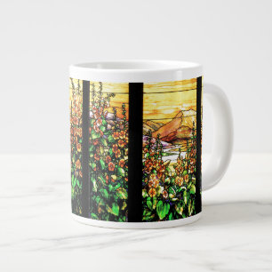 Tiffany-Buntglas-Blumen-Riesenbecher Jumbo-Tasse