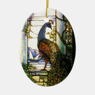Tiffany-Buntglas-Naturschmuck Keramik Ornament