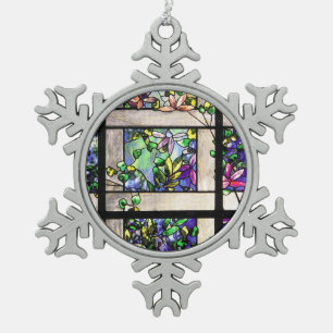 Tiffany-Buntglas-Schneeflocken-Ornament Schneeflocken Zinn-Ornament