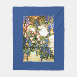 Tiffany-Buntglas-Wisteria-Blumen Fleecedecke