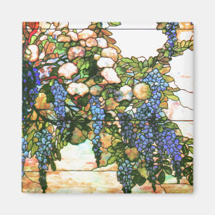 Tiffany-Buntglas-Wisteriablüten Floral Magnet