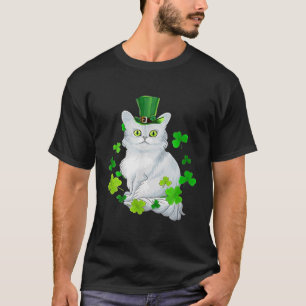 Tiffany Cat Kleeblatt Happy St Patrick's Day Cat T-Shirt