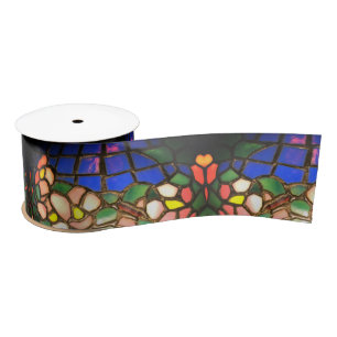 Tiffany Dogwood Stached Glass Satin Ribbon Satinband