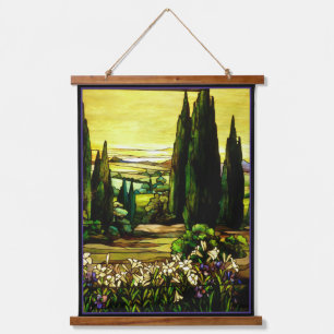 Tiffany-Glasfenster Wandteppich Mit Holzrahmen