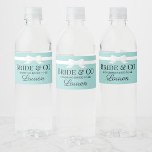 Tiffany Inspired Bride & Co Getränkflaschenetikett Wasserflaschenetikett
