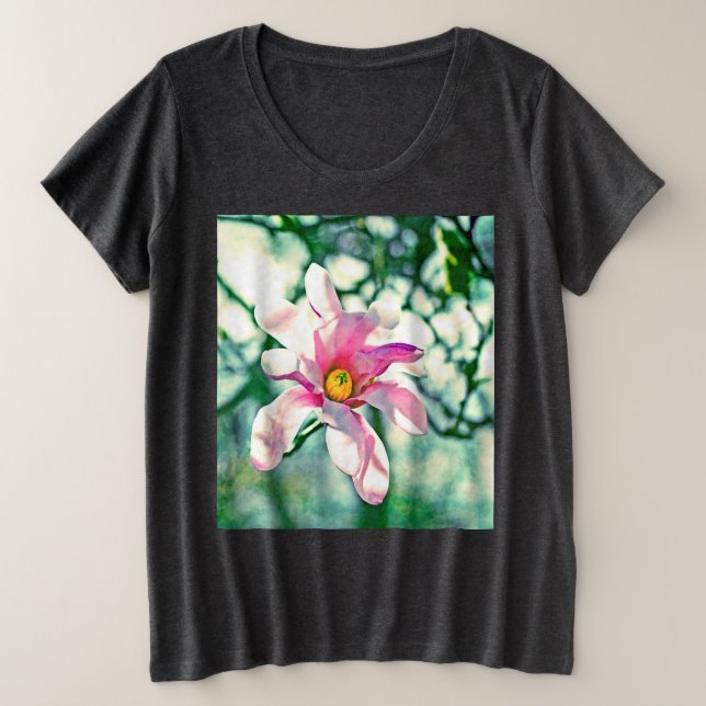 Tiffany Magnolia Große Größe T-Shirt (Design vorne)