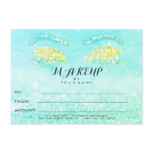 Tiffany Mint Glitzer Makeup Certificate Geschenk