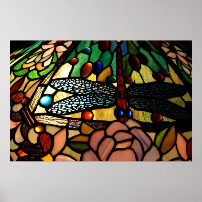 Tiffany Nah up verklebte Glashütte Poster (Vorne)